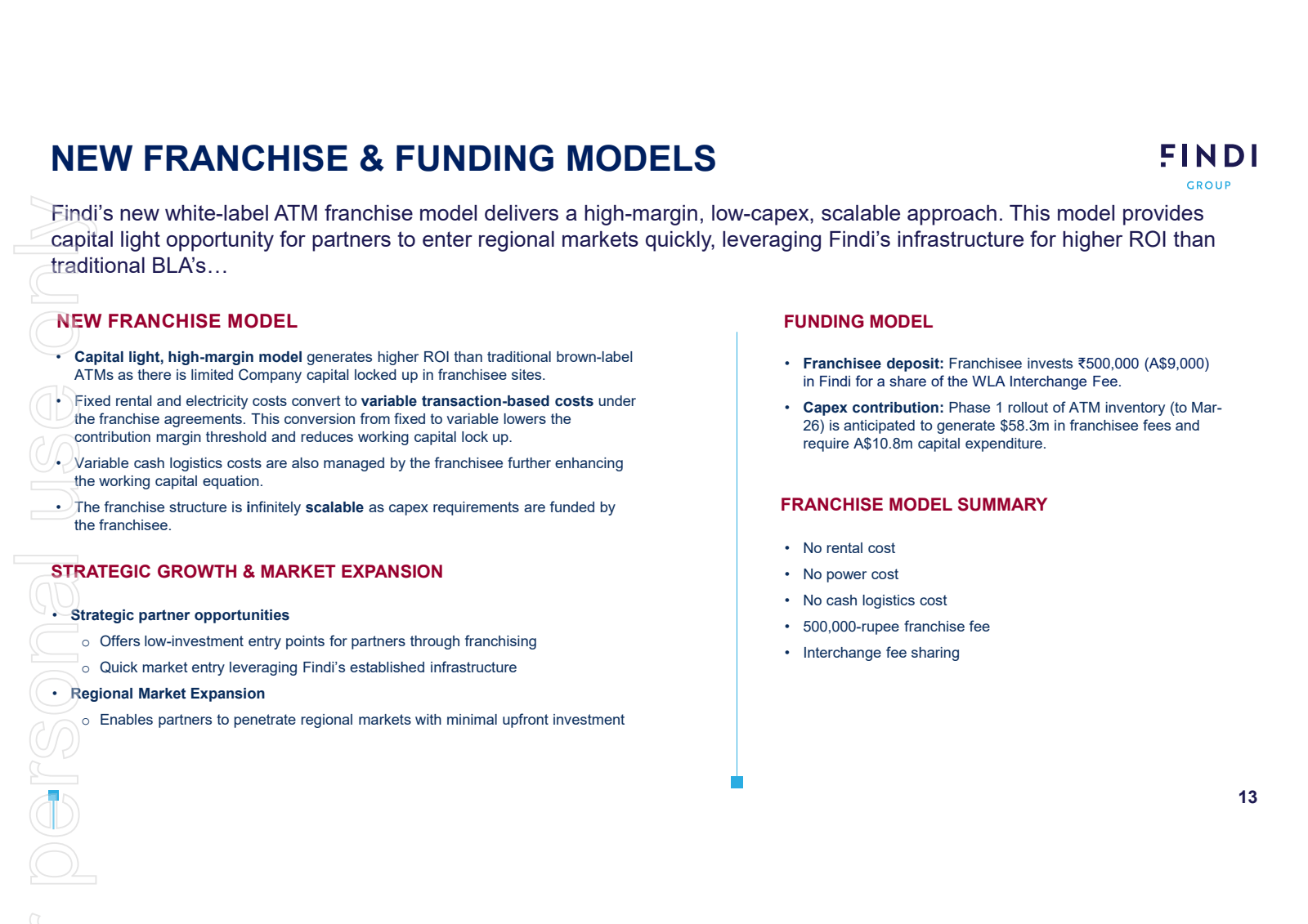 NEW FRANCHISE & FUND