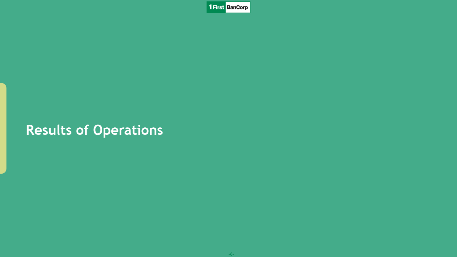 Results of Operation