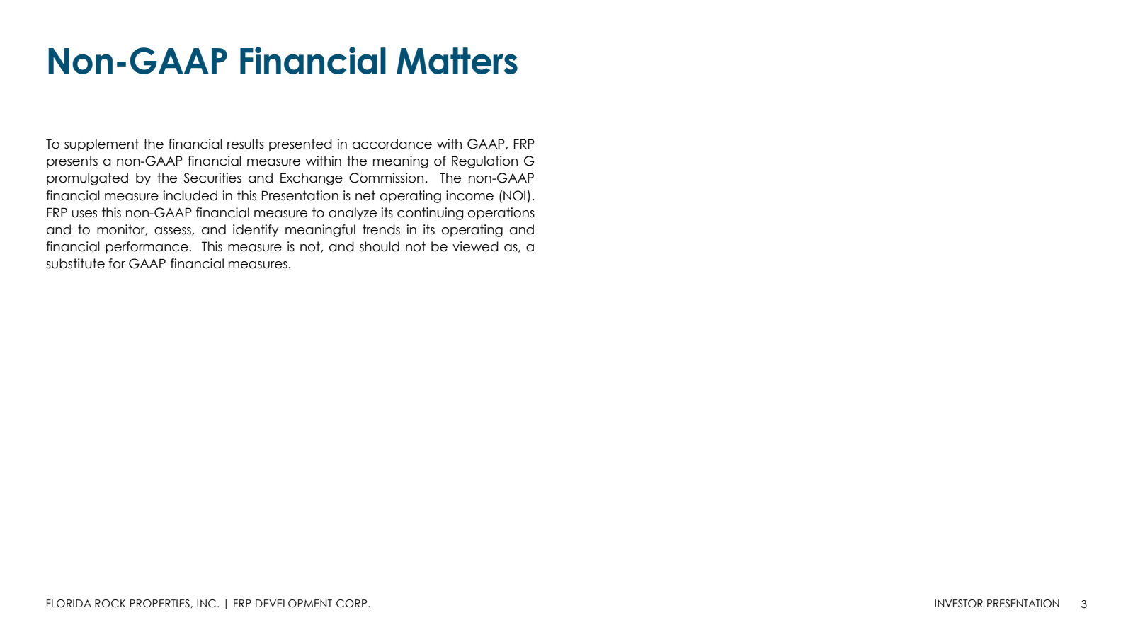 Non - GAAP Financial