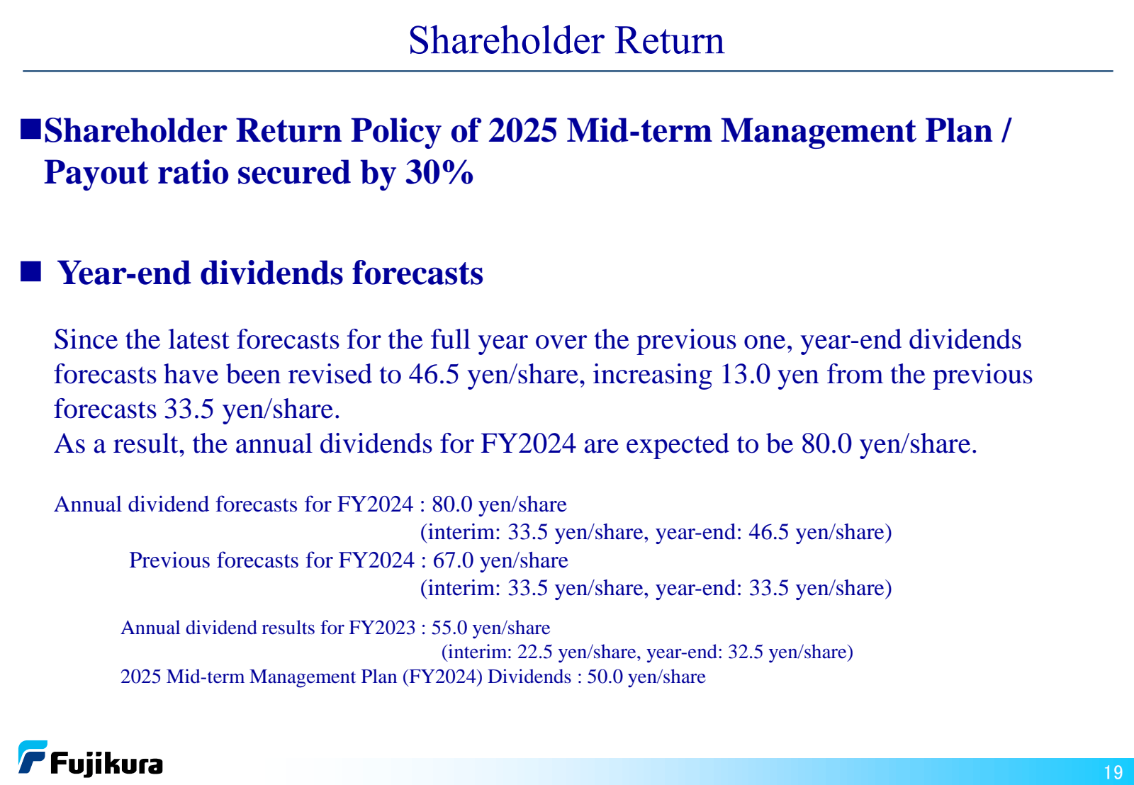 Shareholder Return 
