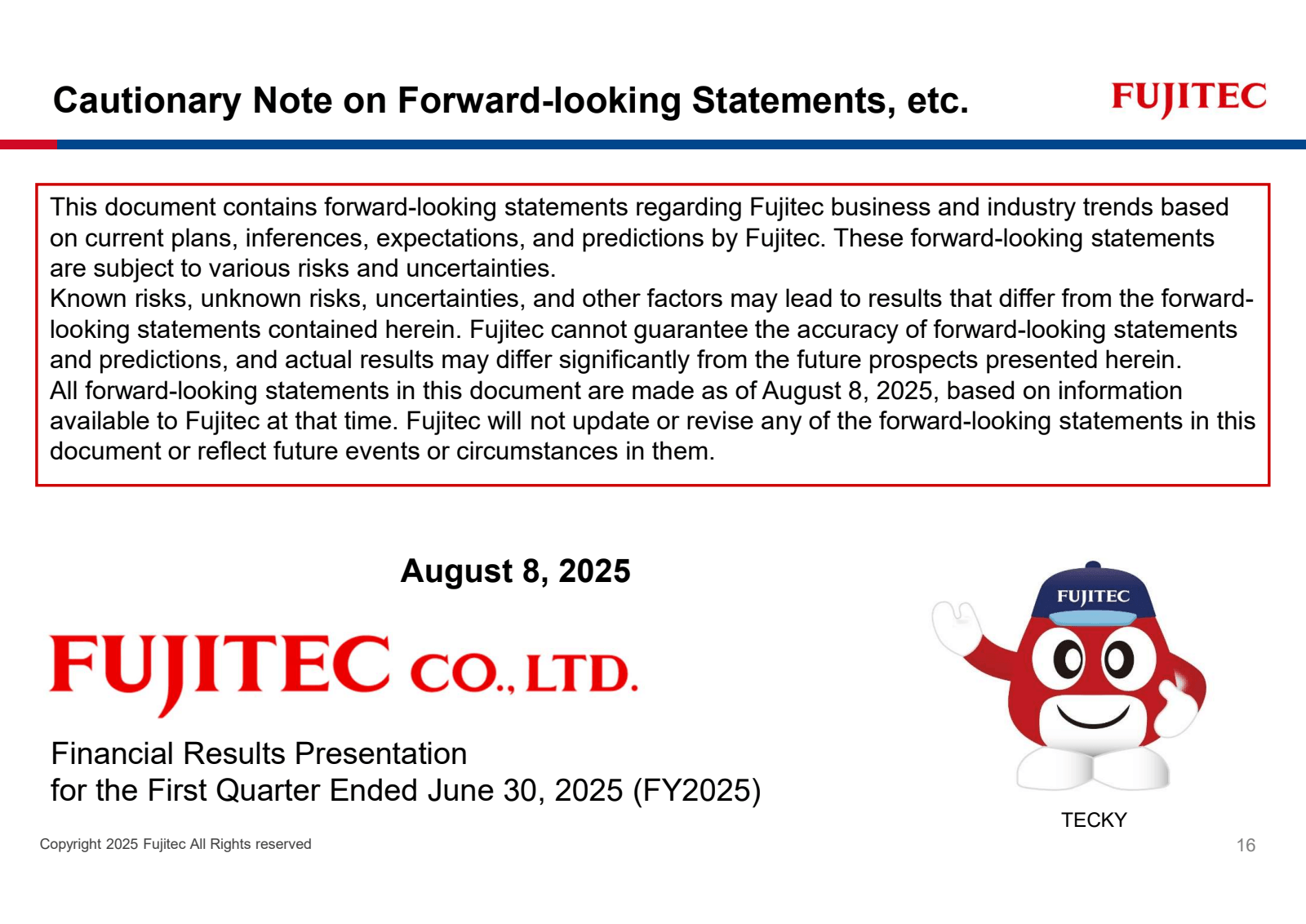 Cautionary Note on F