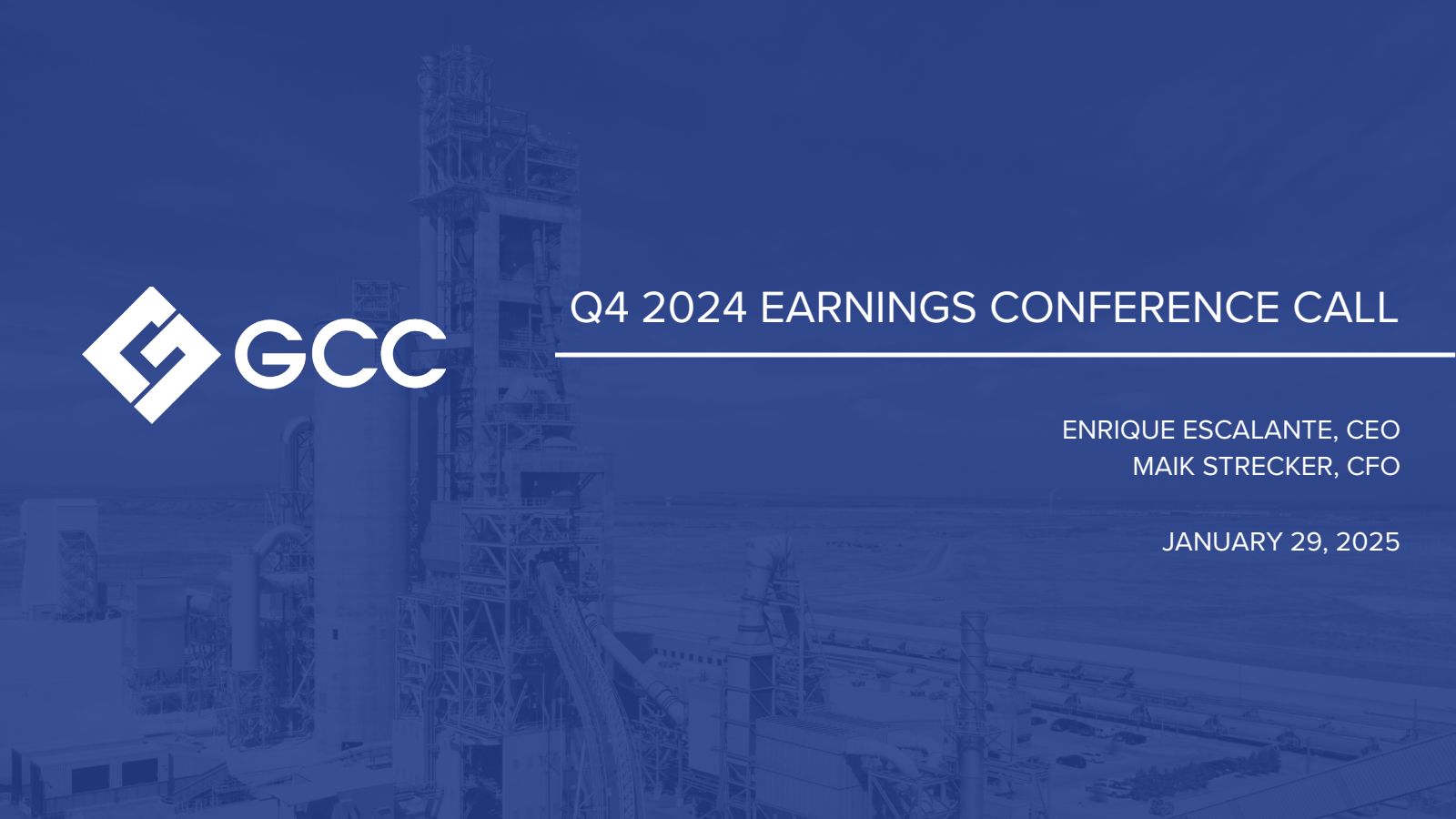 Q4 2024 EARNINGS CON