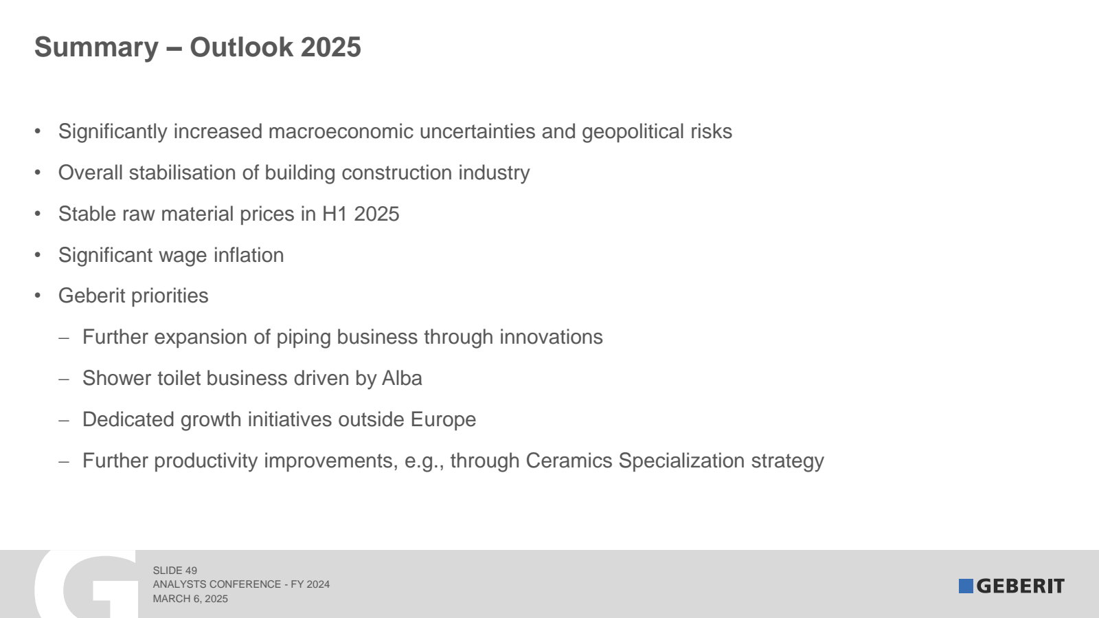 Summary - Outlook 20