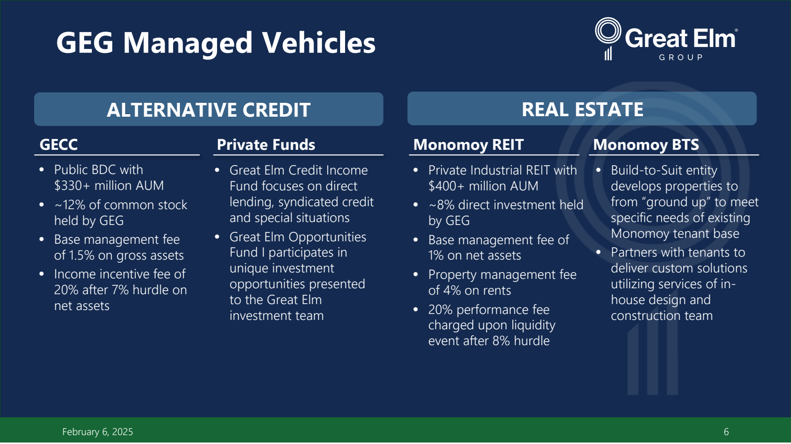GEG Managed Vehicles