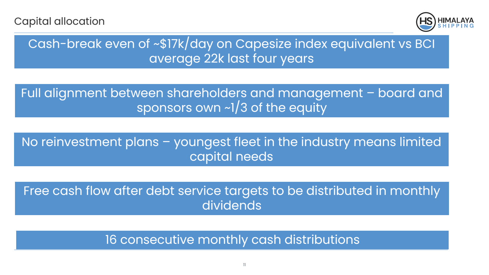 Capital allocation 
