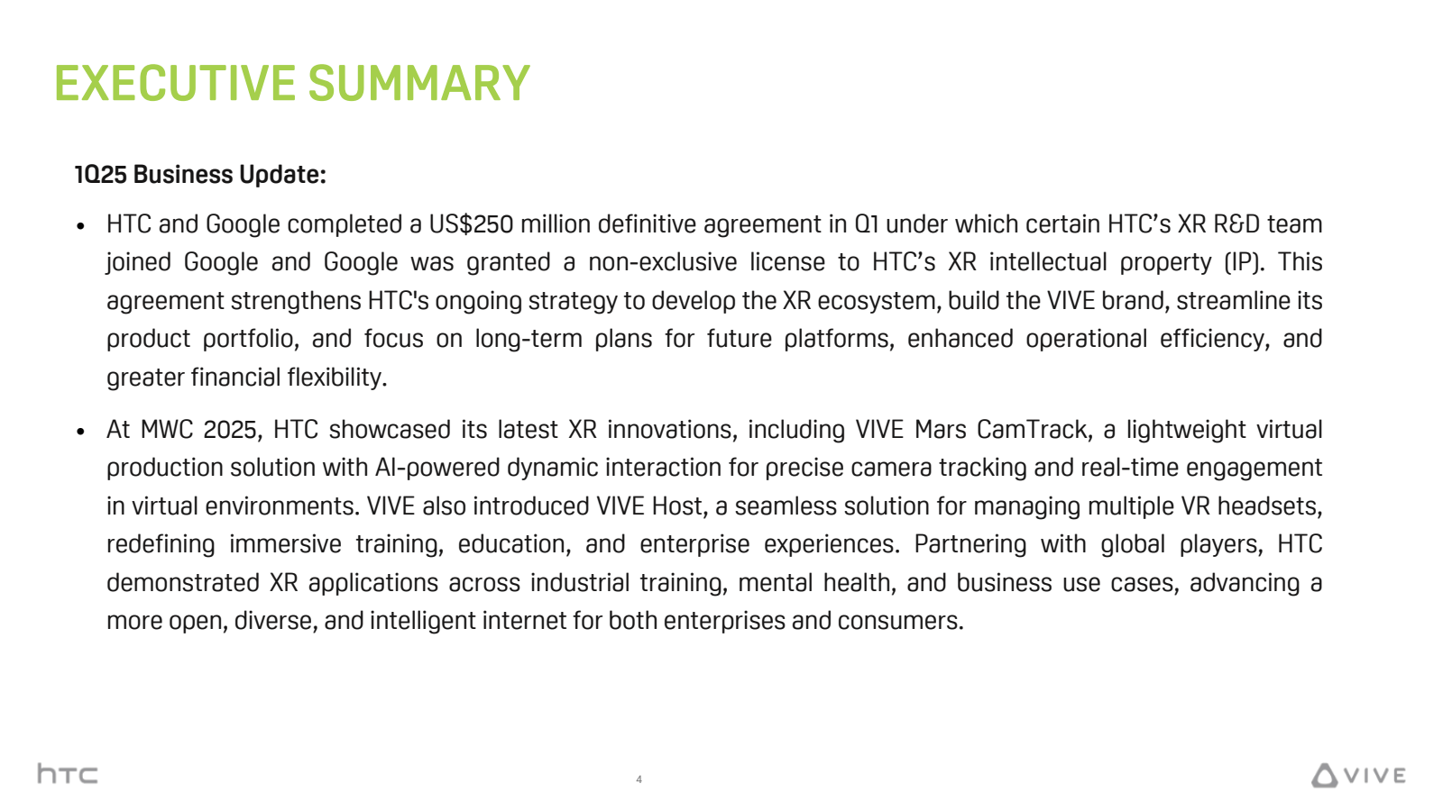 EXECUTIVE SUMMARY 

