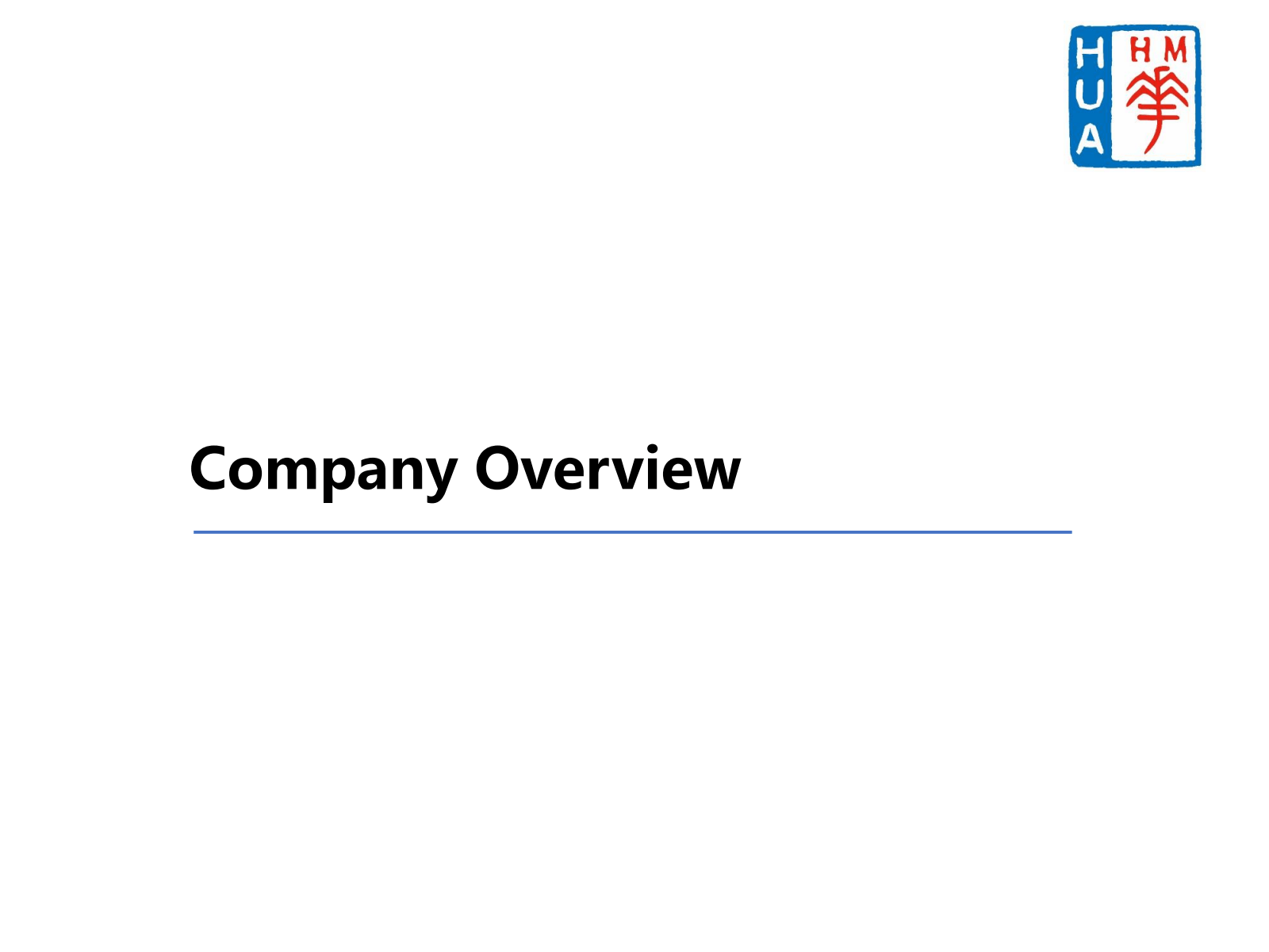 Company Overview 

H