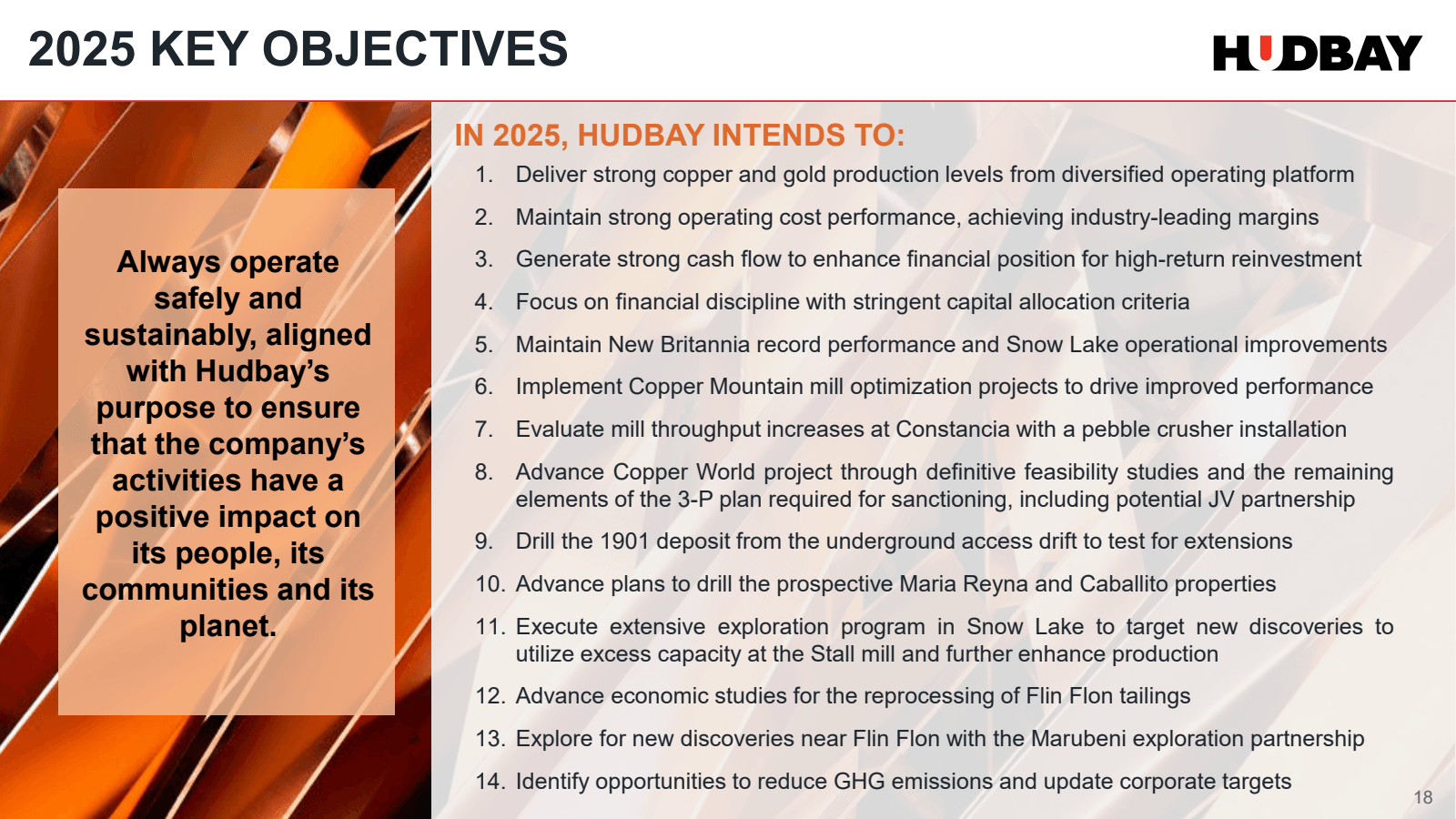 2025 KEY OBJECTIVES 