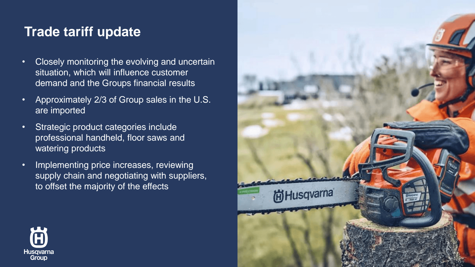Trade tariff update 