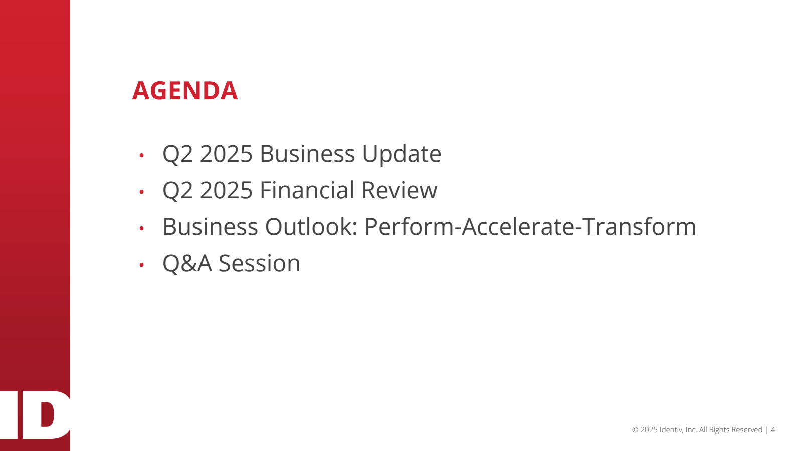D

AGENDA

•

Q2 202