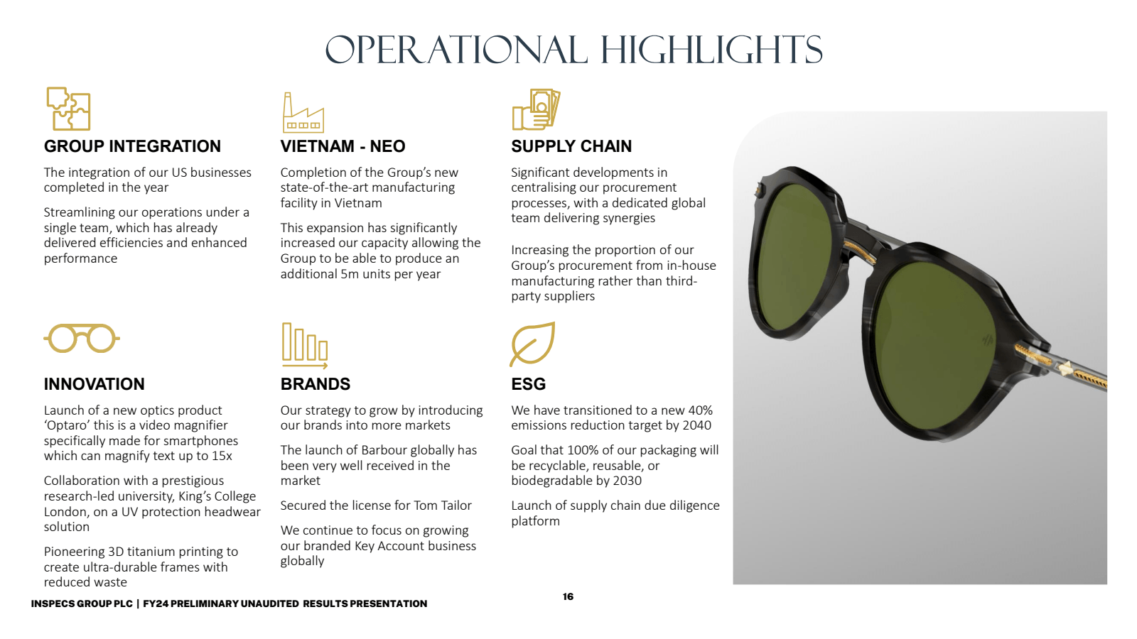 OPERATIONAL HIGHLIGH