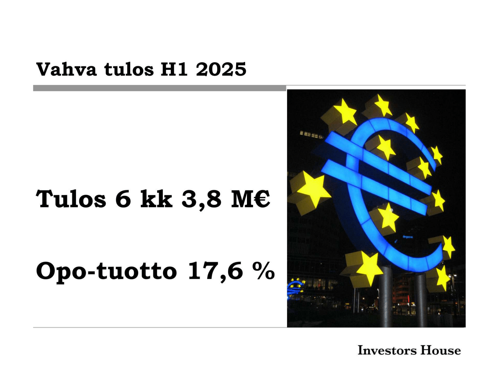 Vahva tulos H1 2025
