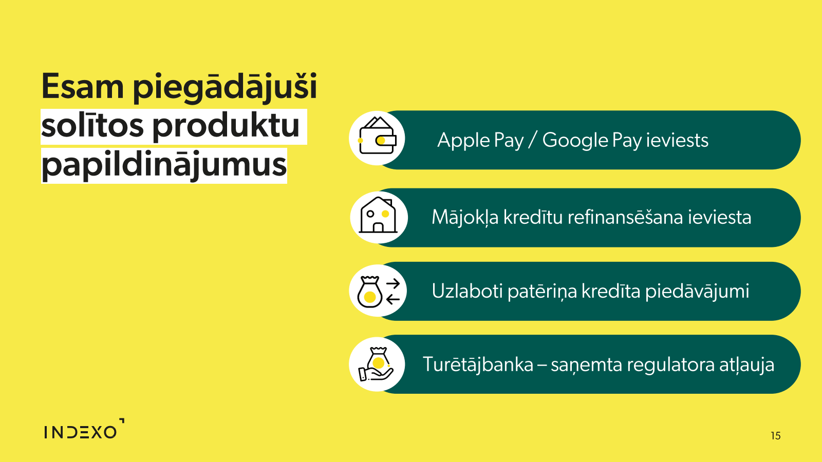 Esam piegādājuši sol