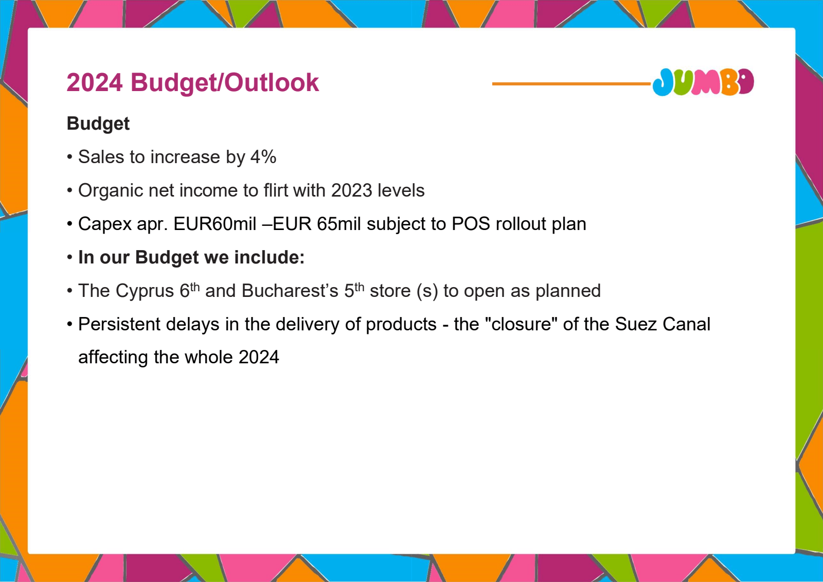 2024 Budget / Outloo