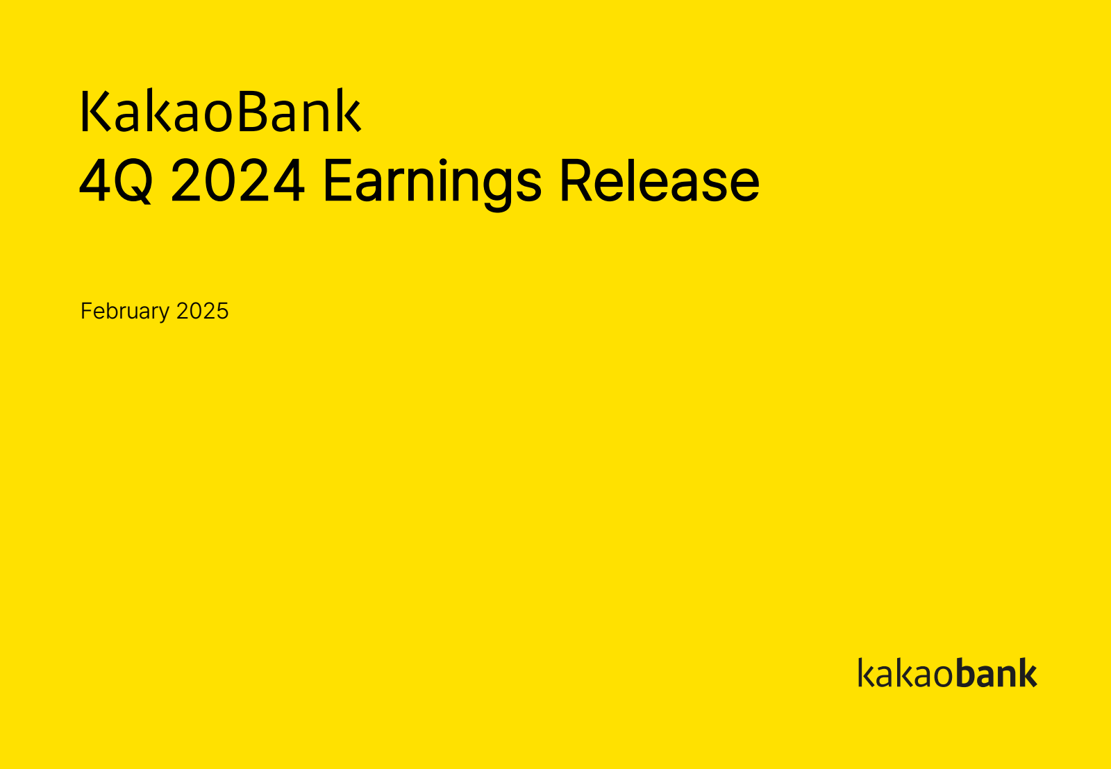 KakaoBank 

4Q 2024 