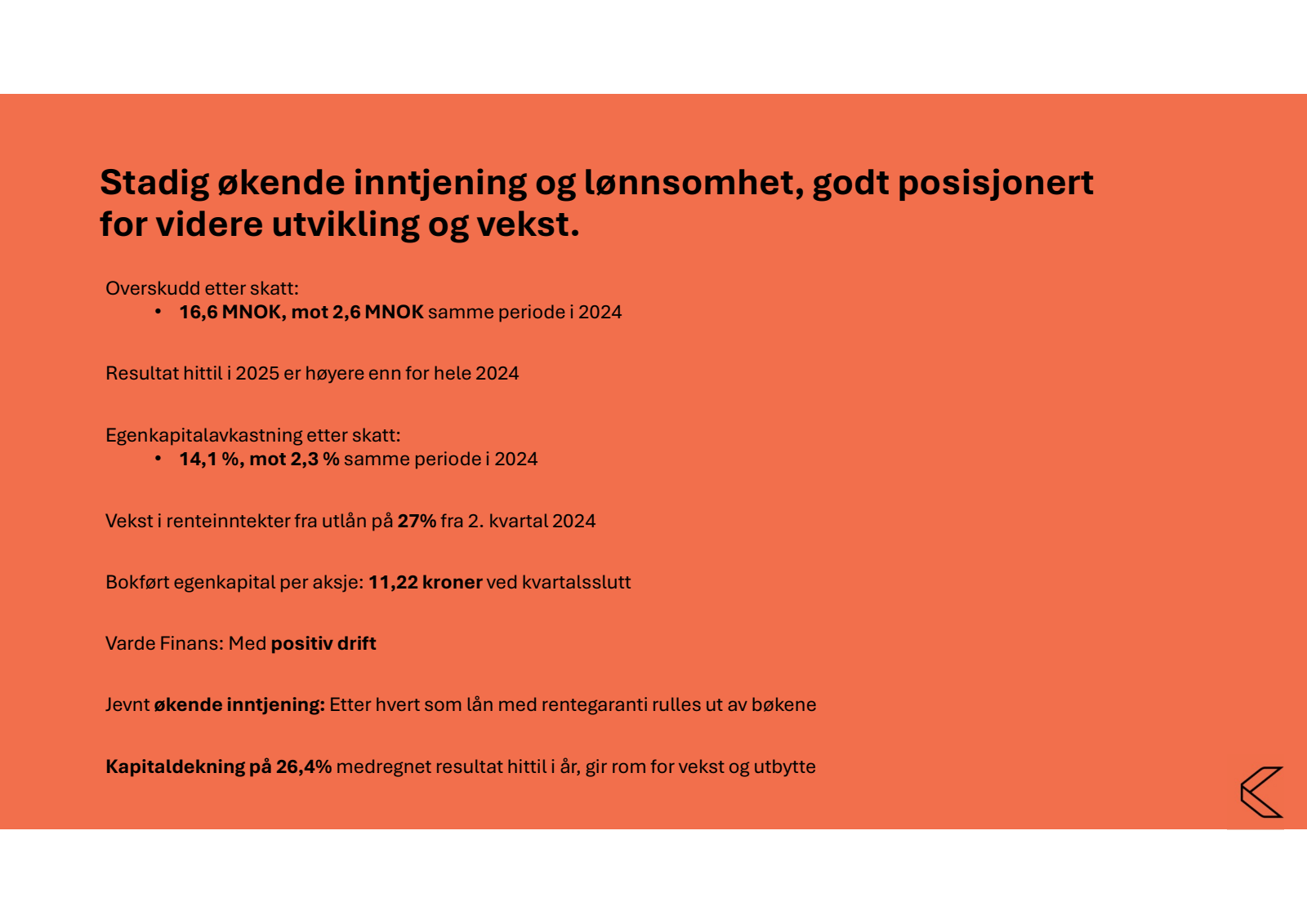 Stadig økende inntje