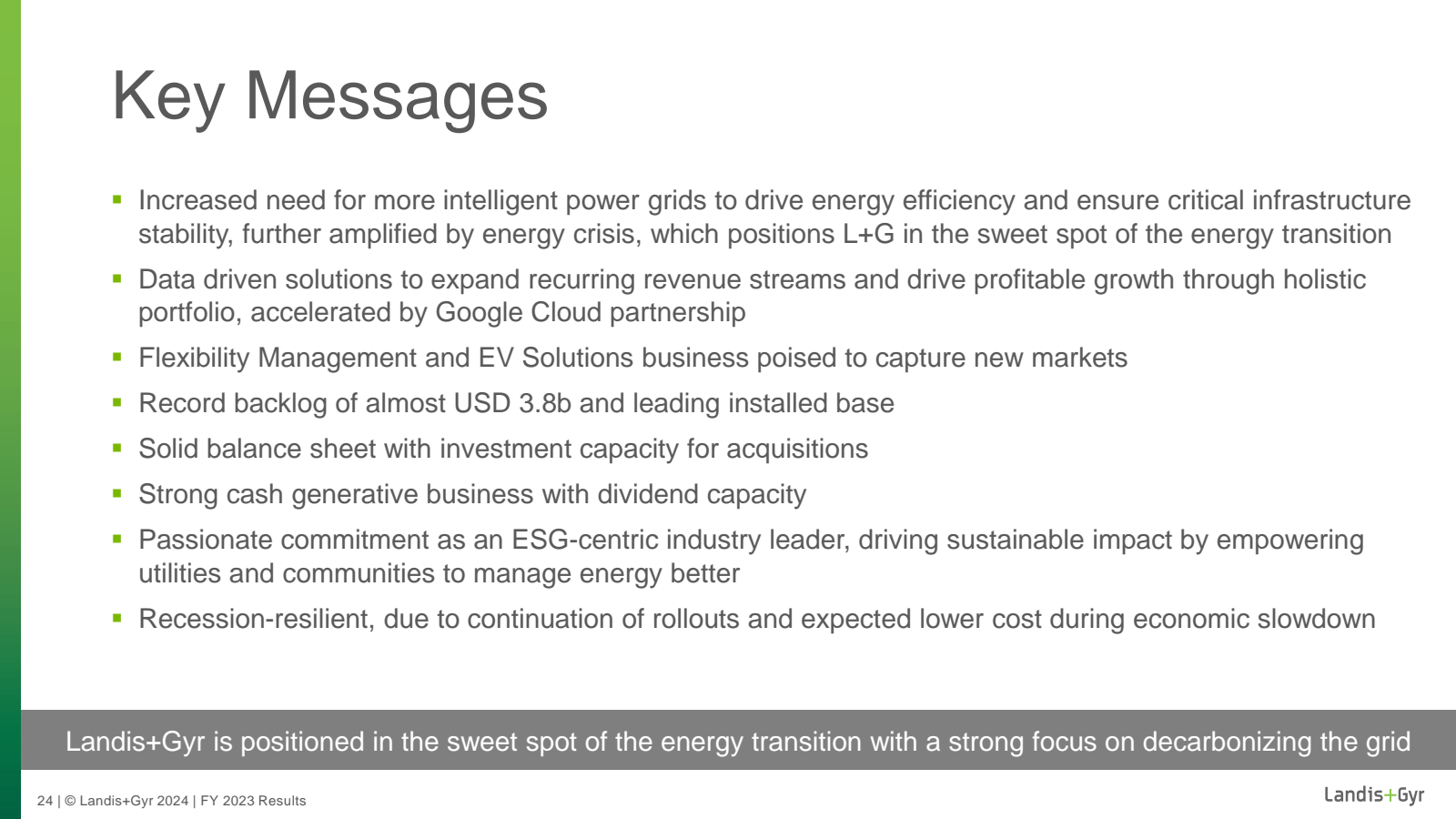 Key Messages 

■ Inc