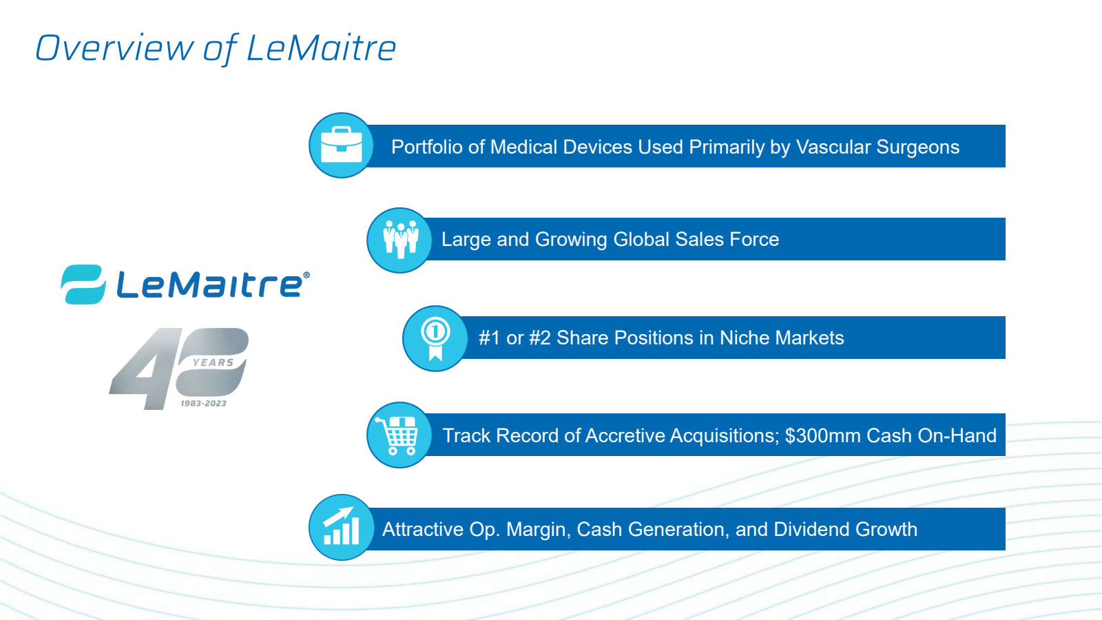 Overview of LeMaitre