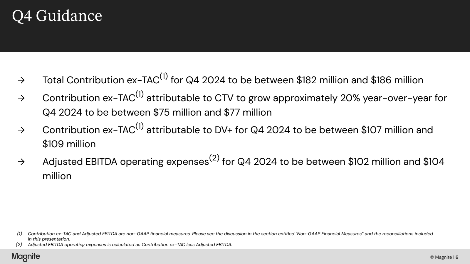 Q4 Guidance 

>> 

←