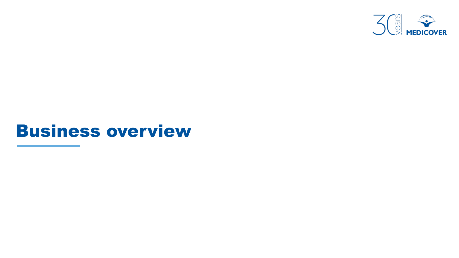 Business overview 

