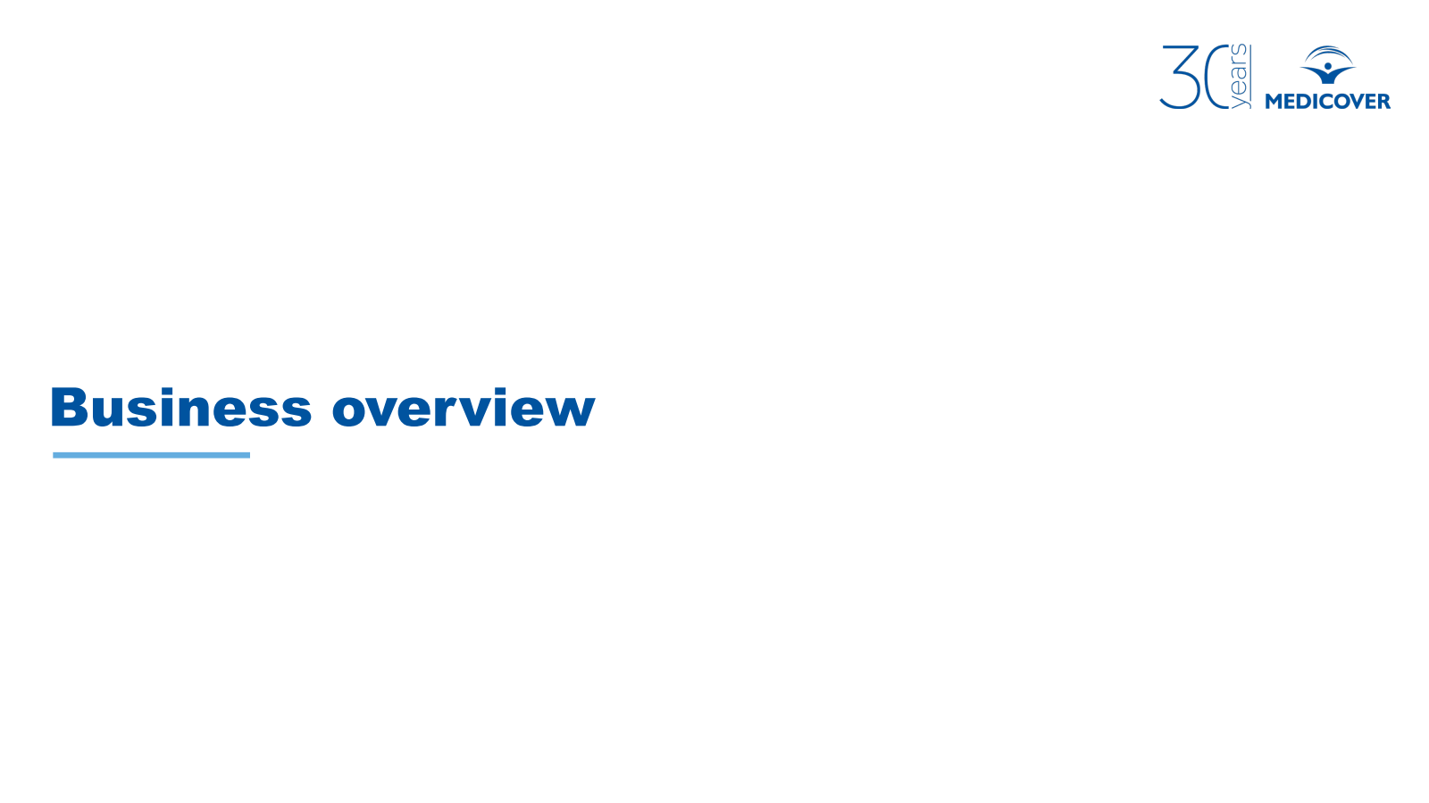 Business overview

3