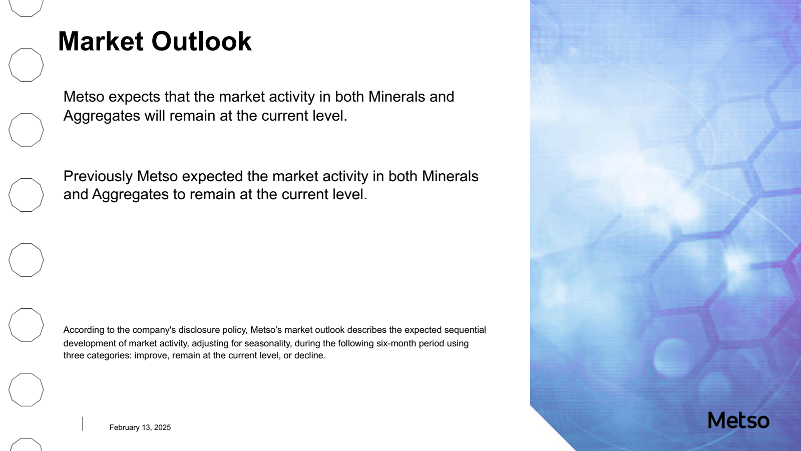 Market Outlook 

Met