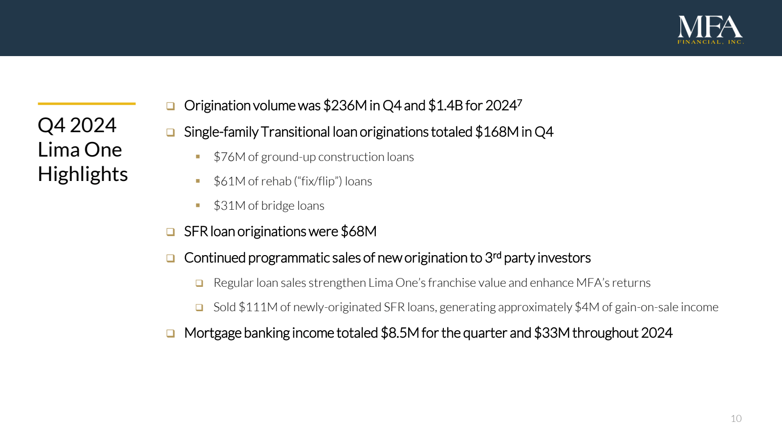 MFA 
FINANCIAL , INC