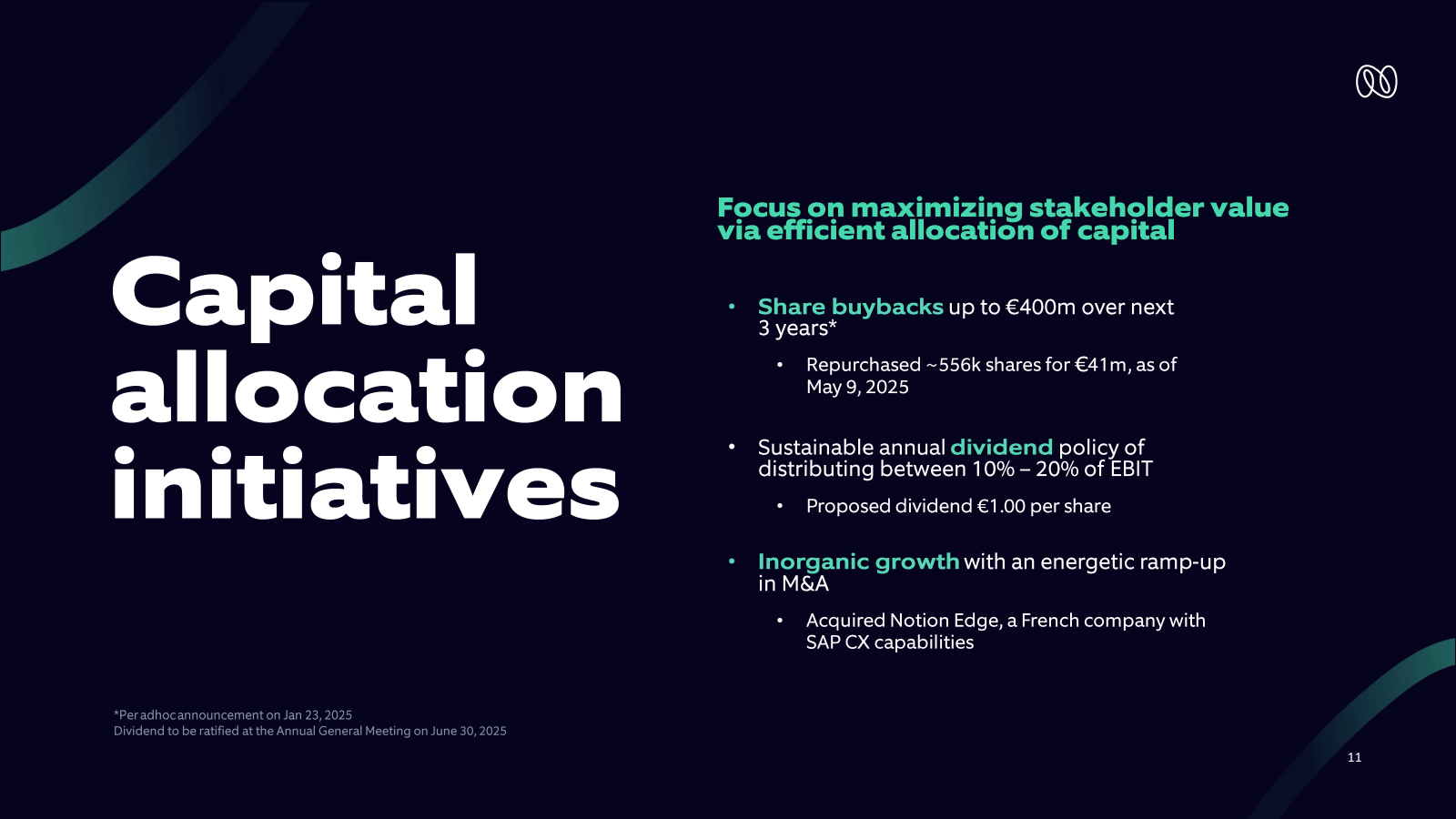 Capital allocation i