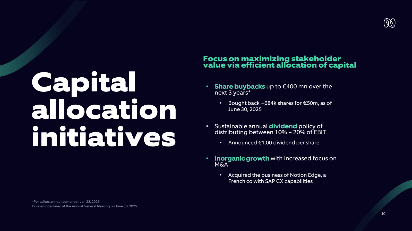 Capital allocation i