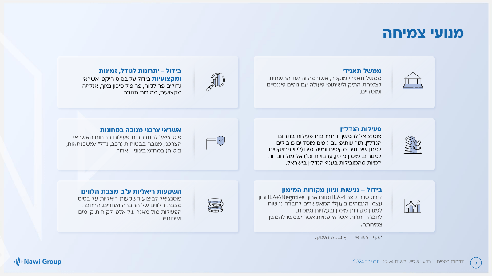 מנועי צמיחה 

ממשל ת