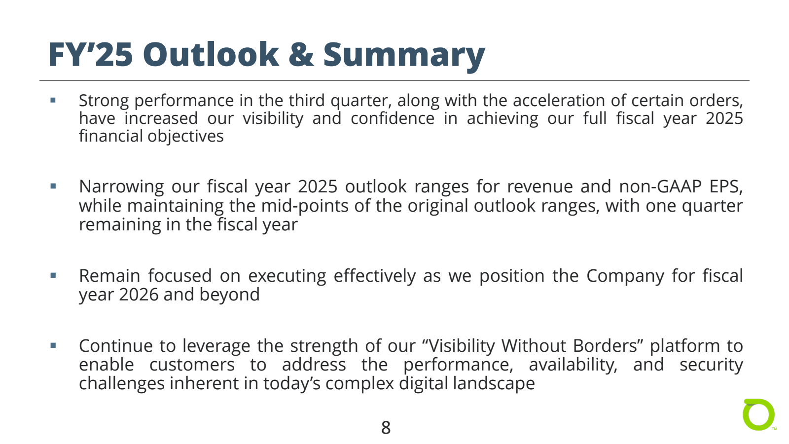 FY'25 Outlook & Summ