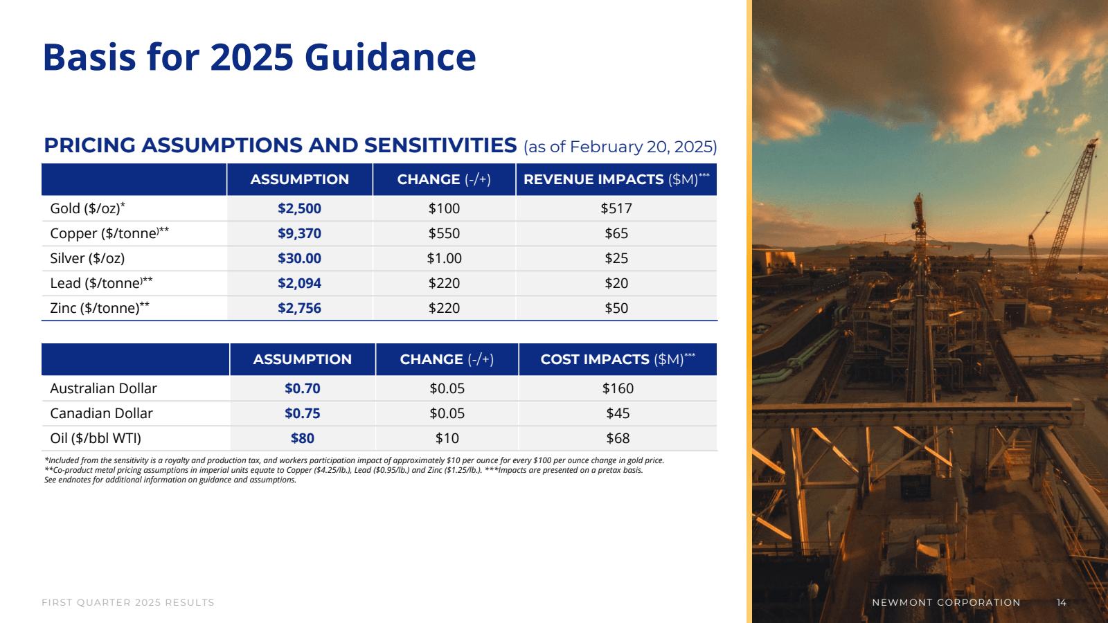 Basis for 2025 Guida