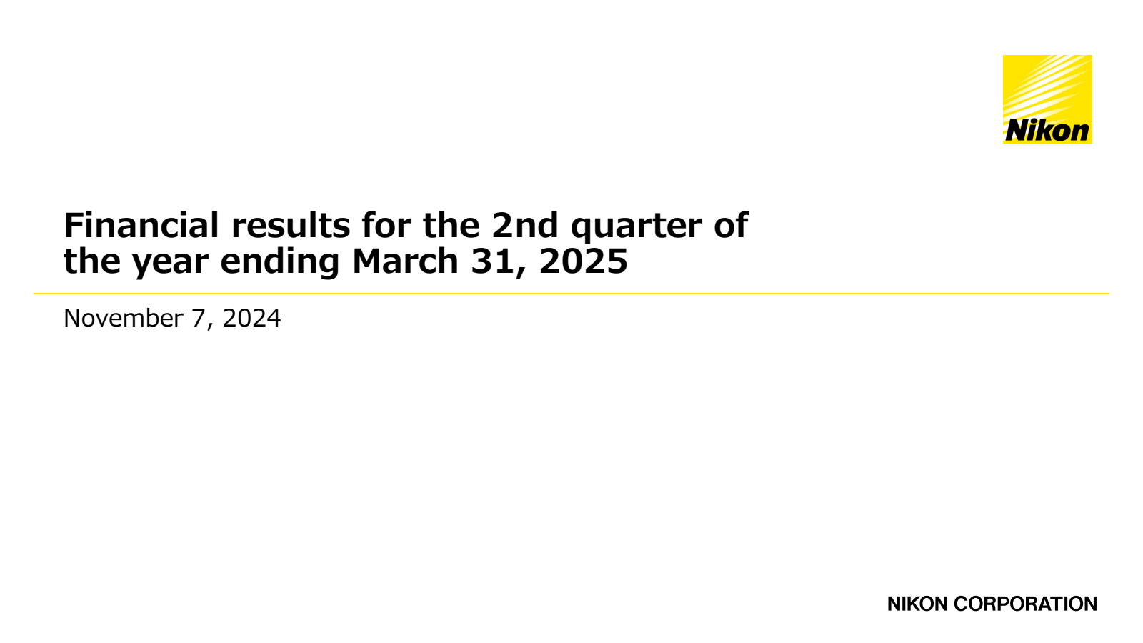 Financial results fo