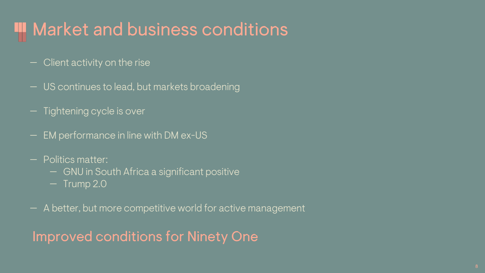 ▪ Market and busines
