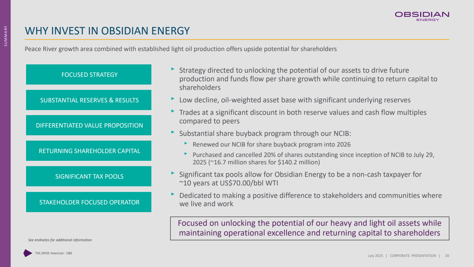 SUMMARY

OBSIDIAN

E
