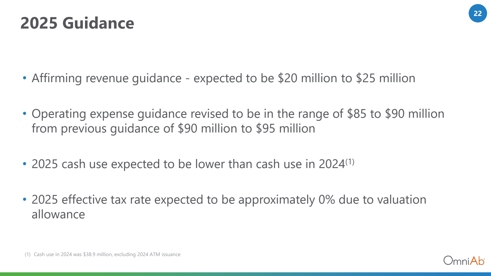 2025 Guidance 

. 

