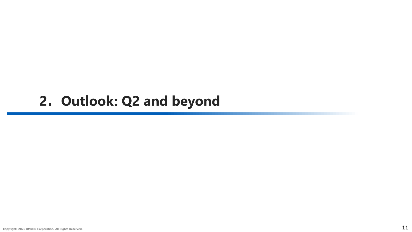 2. Outlook : Q2 and 