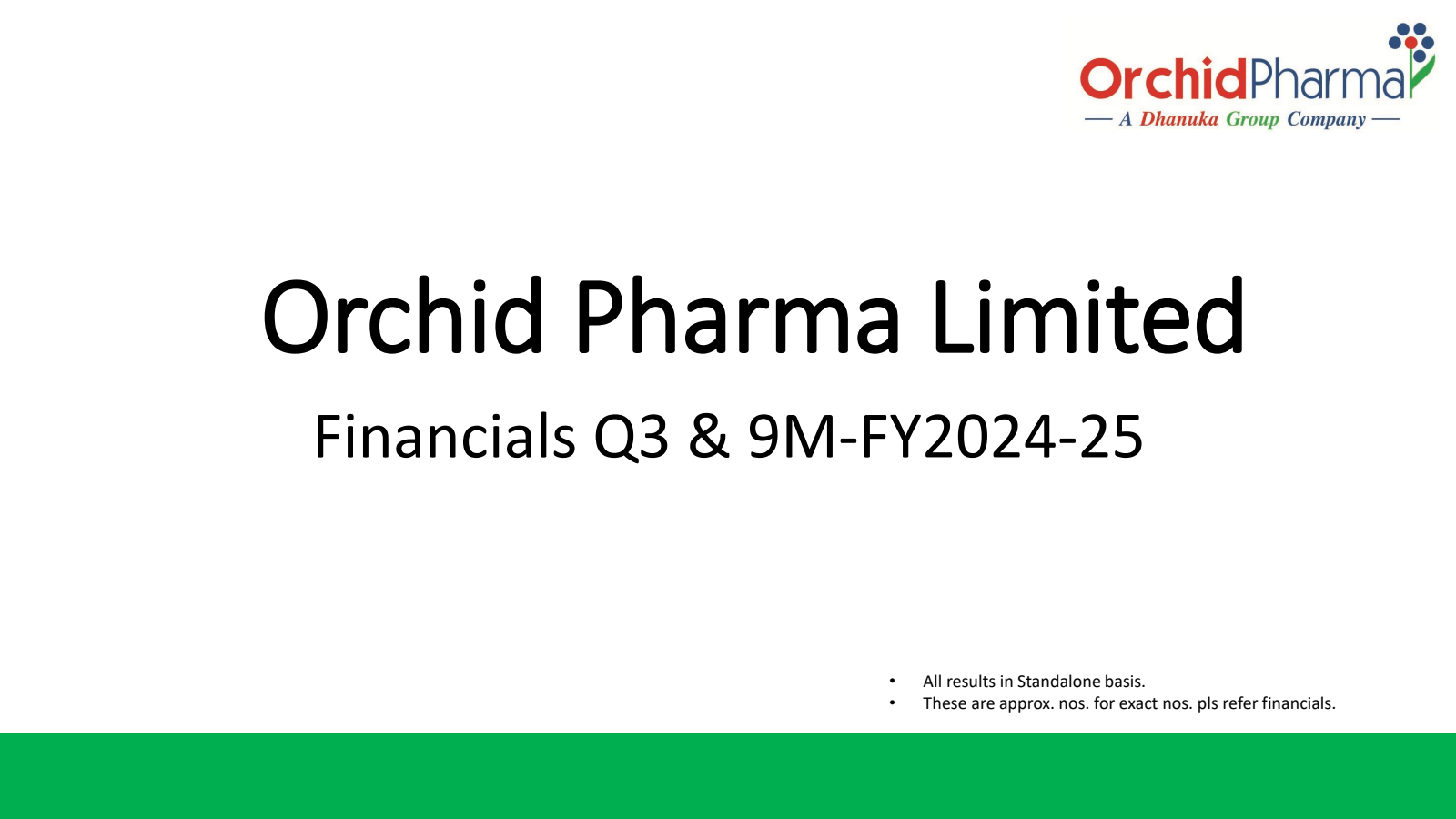 Orchid Pharma 
― A D