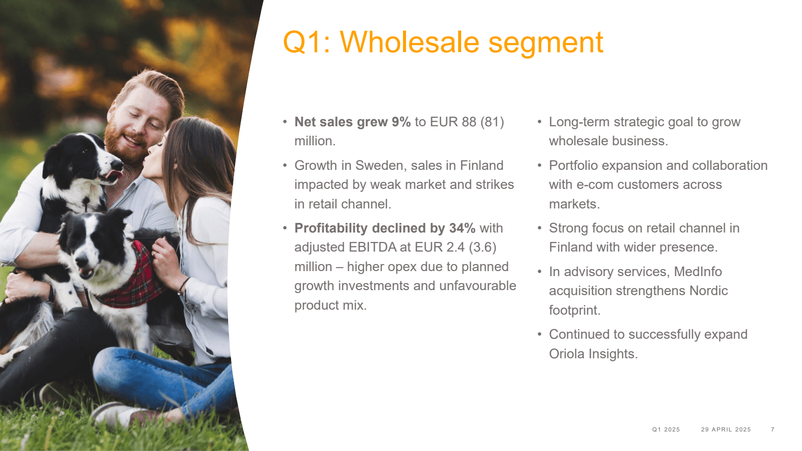 Q1 : Wholesale segme