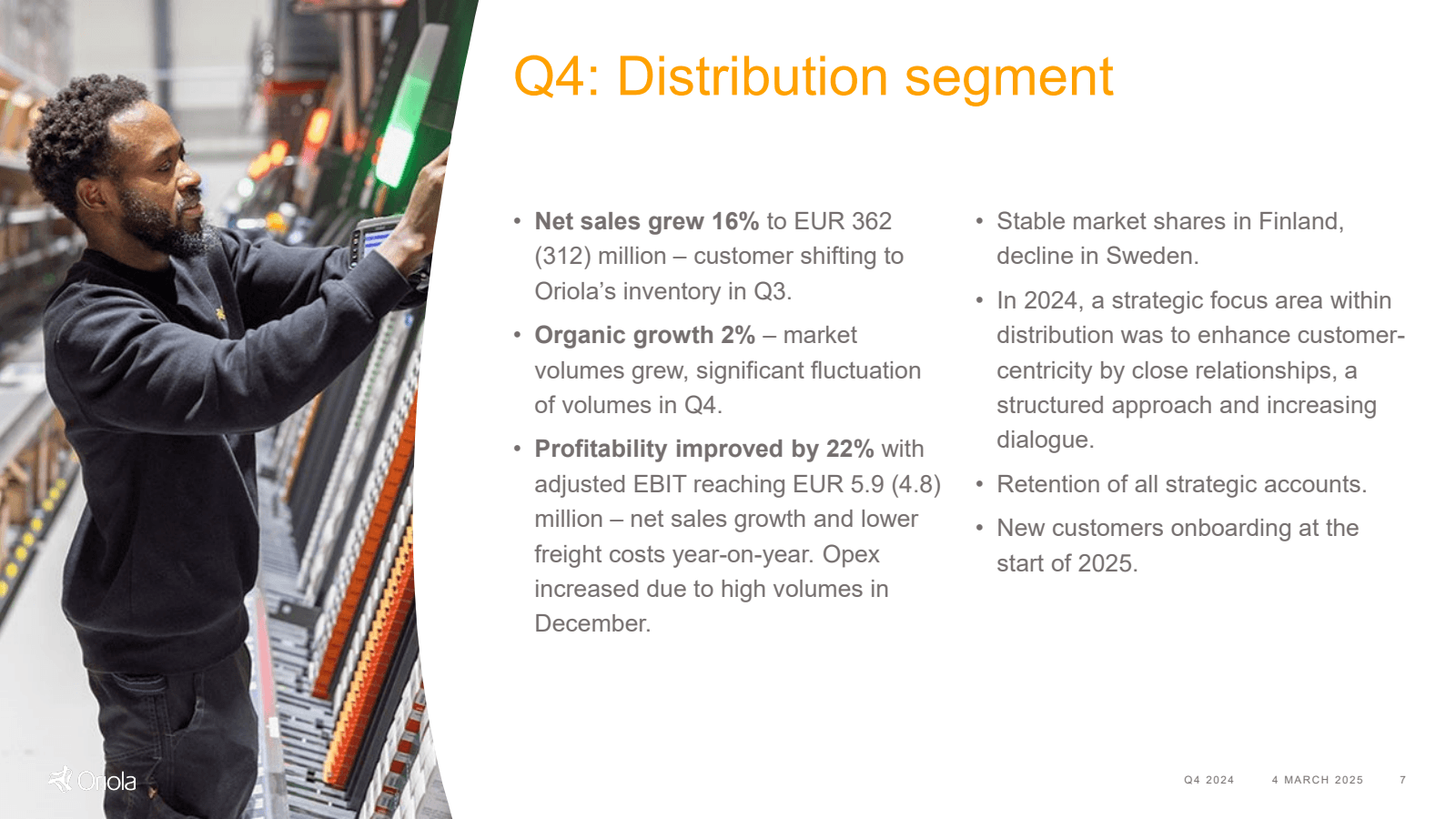 Onola 

Q4 : Distrib