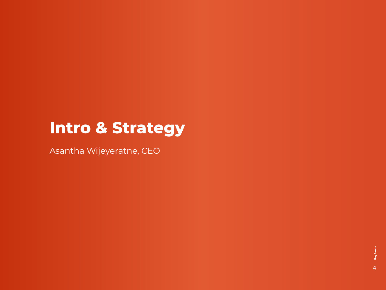 Intro & Strategy 

A