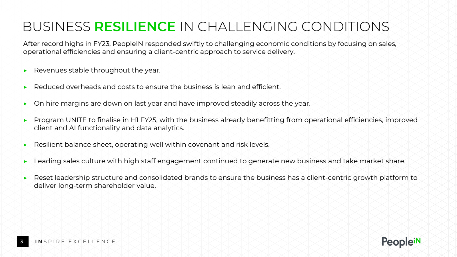 BUSINESS RESILIENCE 