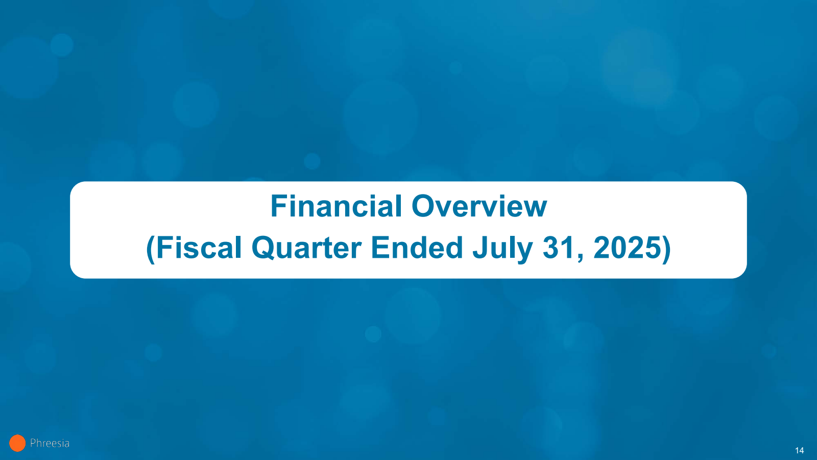 Phreesia

Financial 