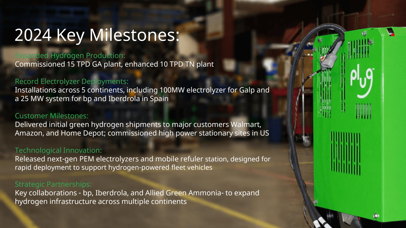 2024 Key Milestones 