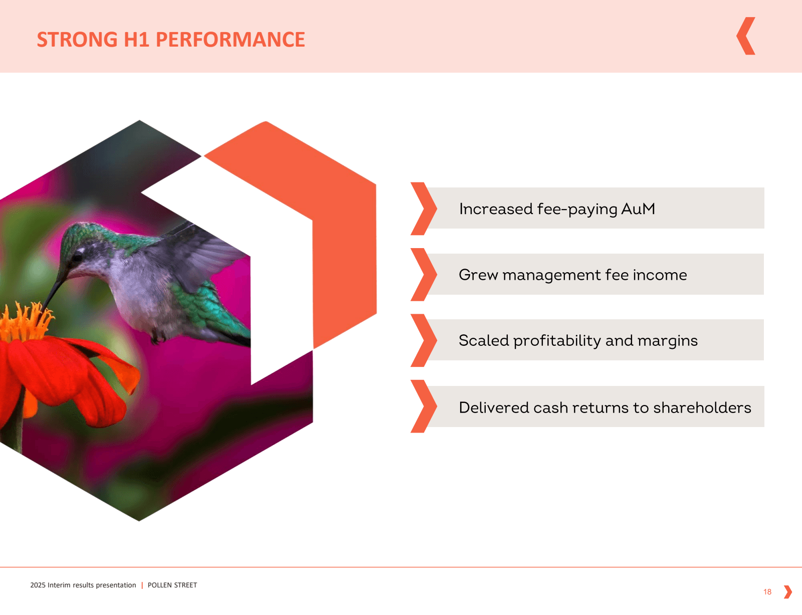 STRONG H1 PERFORMANC