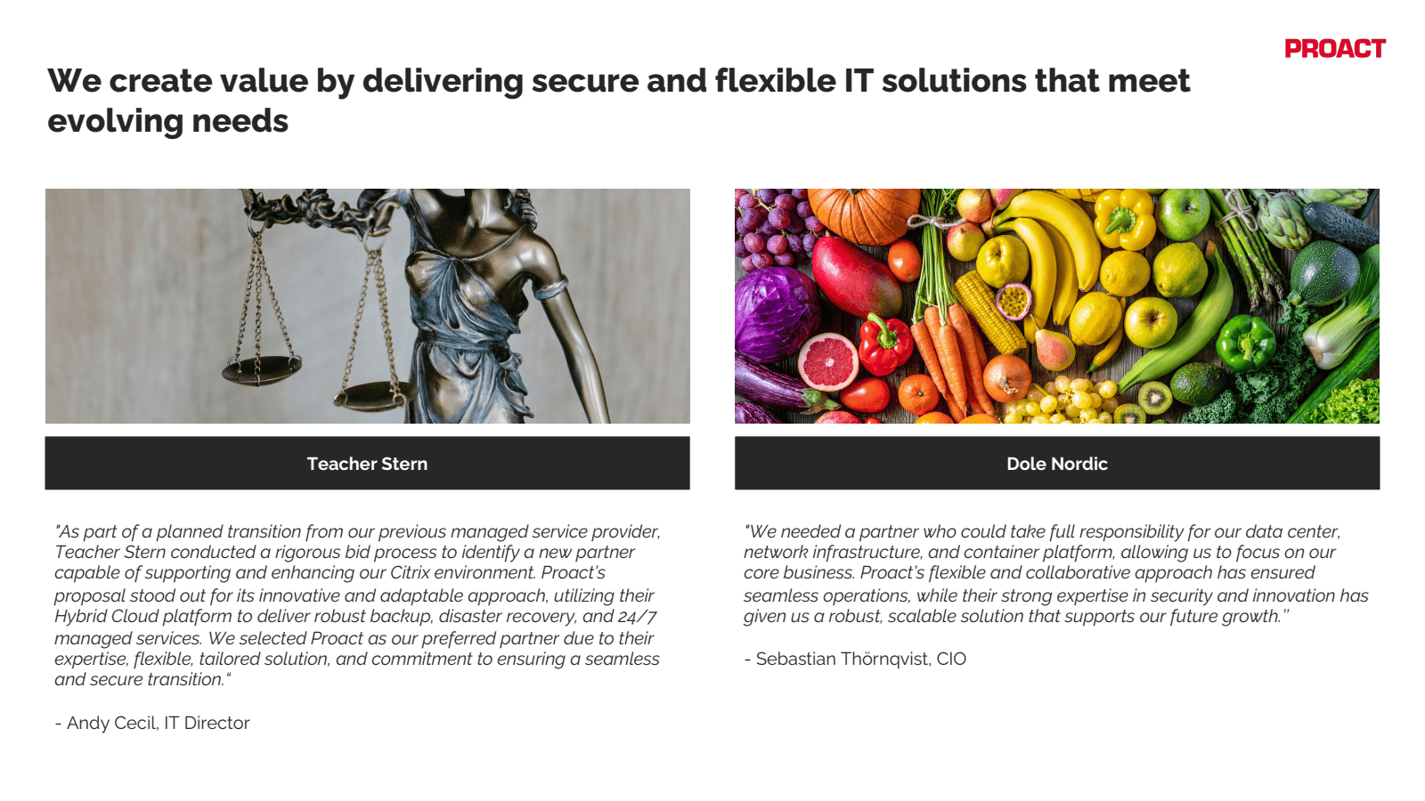 We create value by d