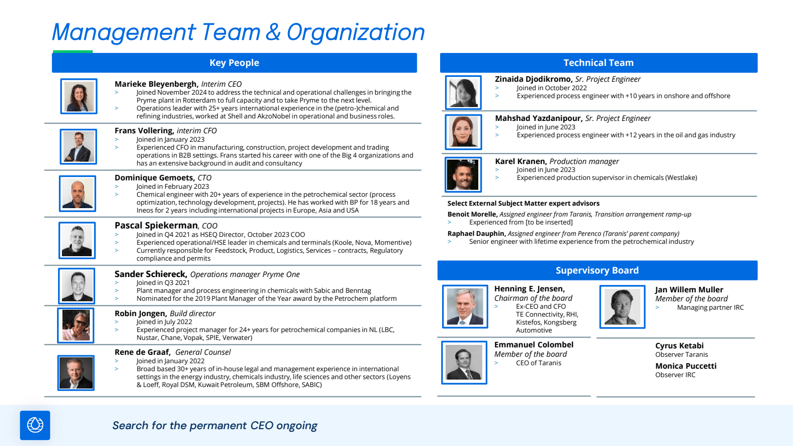 Management Team & Or
