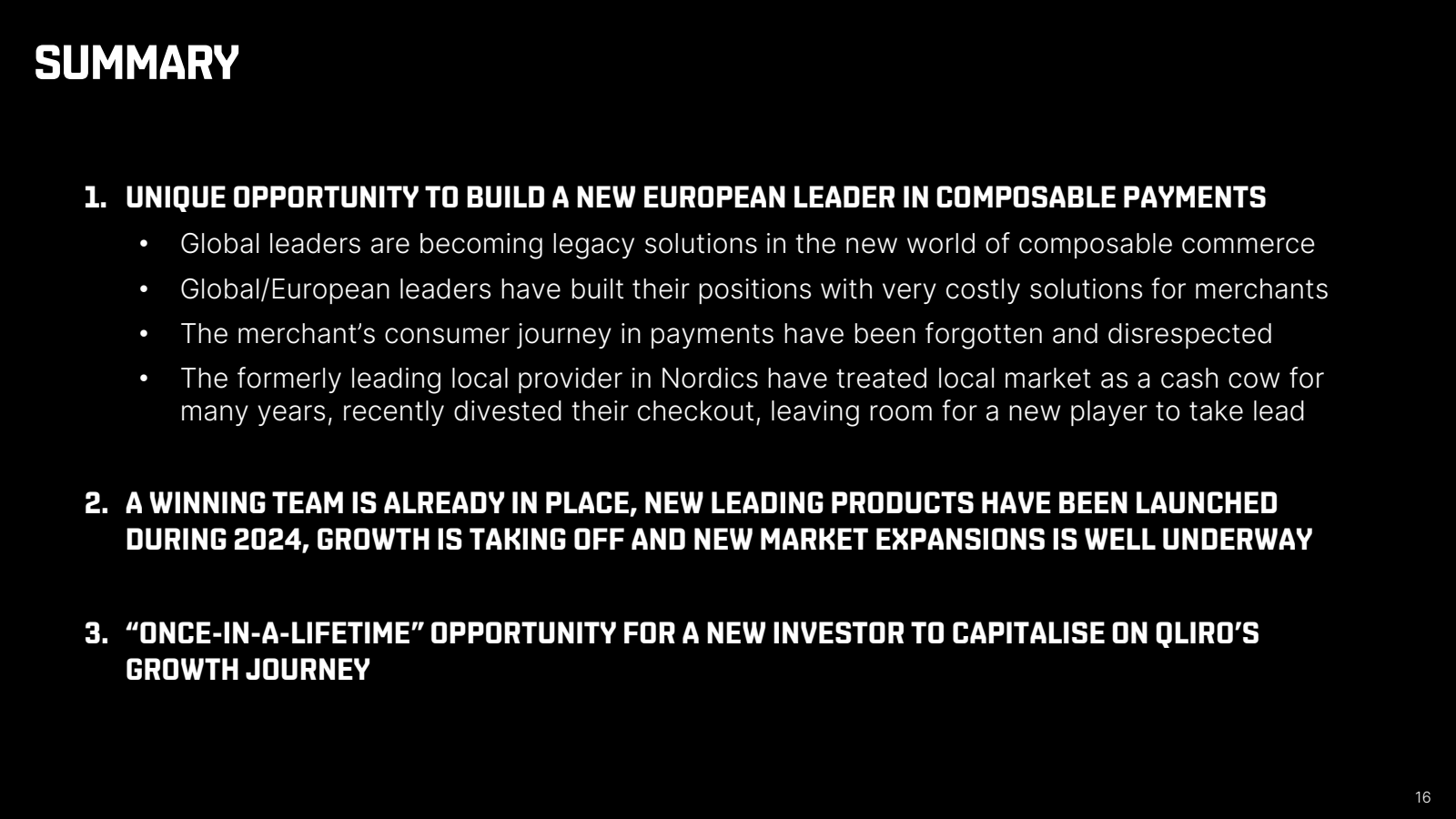 SUMMARY 

1. UNIQUE 