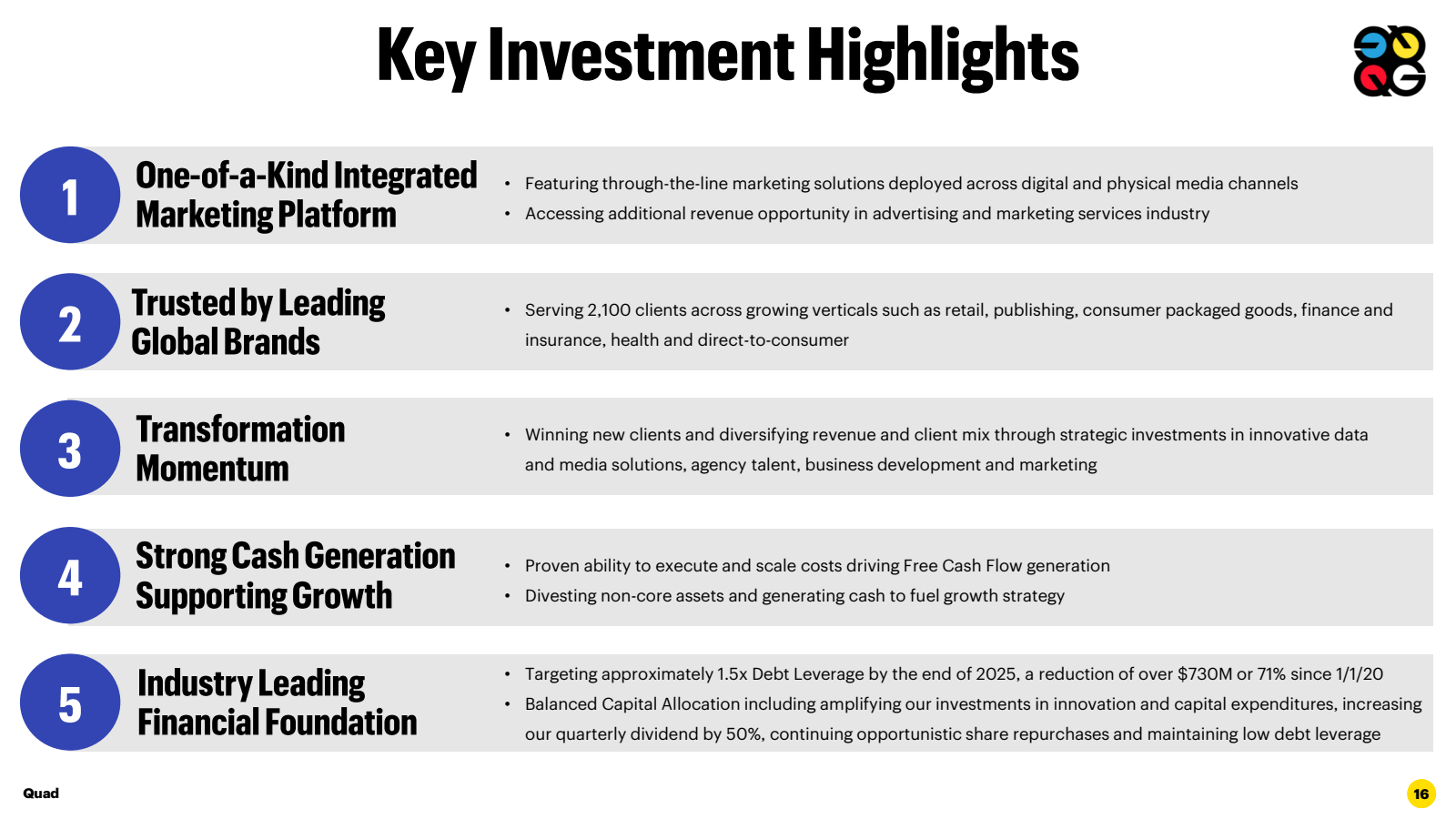 Quad 

Key Investmen