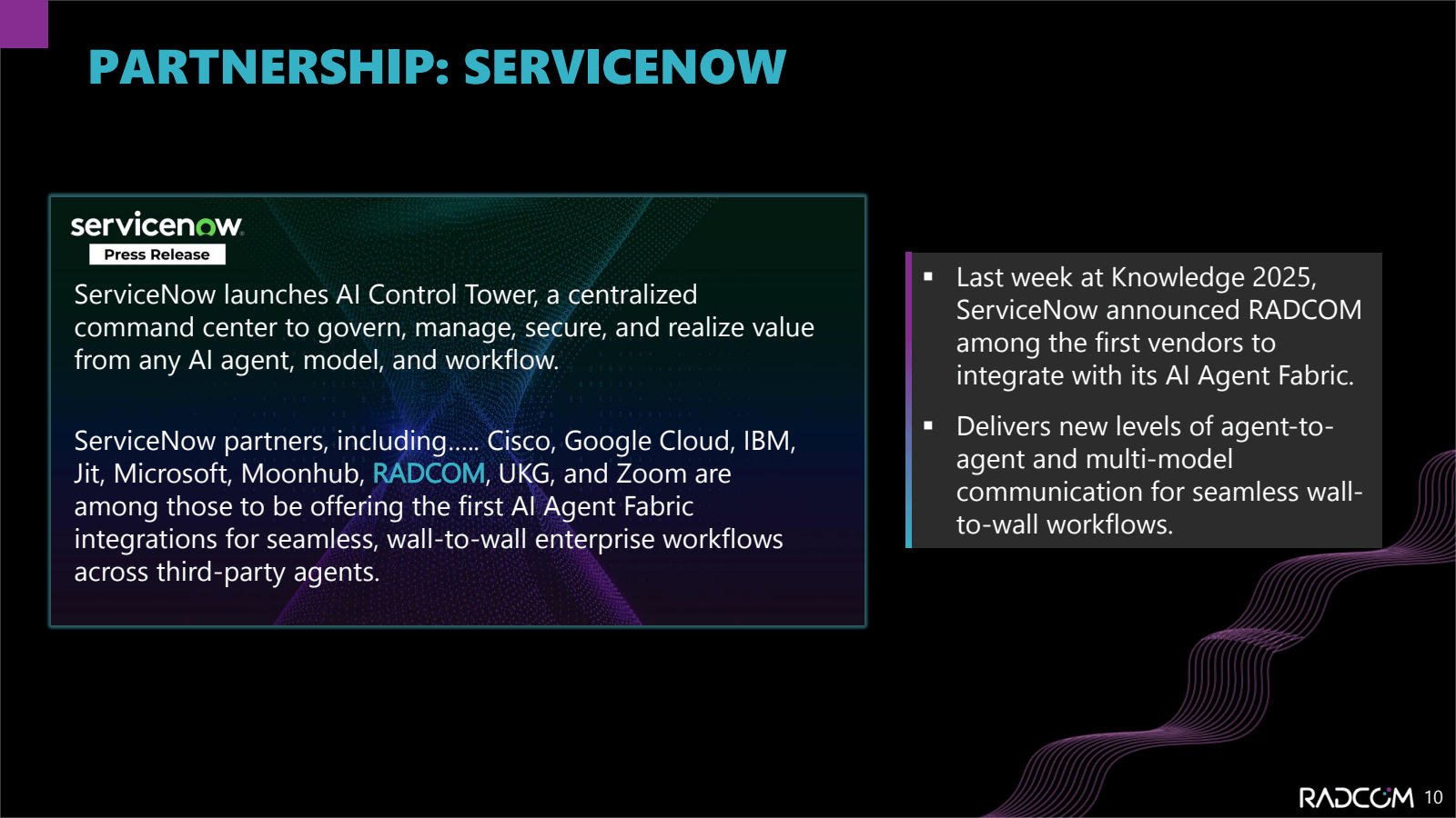 PARTNERSHIP : SERVIC